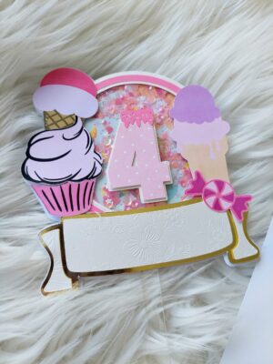 Raputatava pildiga koogitopper "Jäätis"