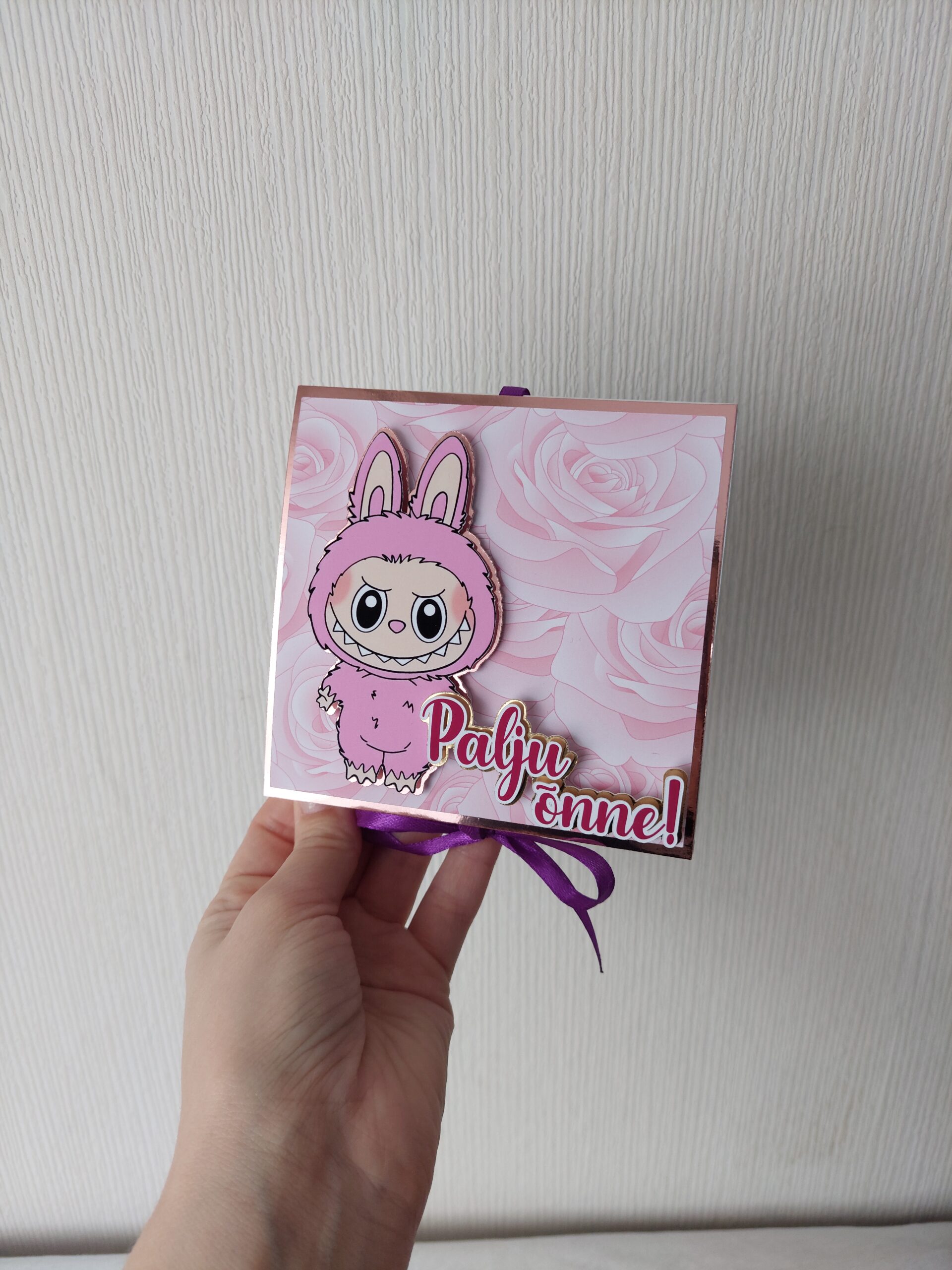 Käsitöökaart kinder šokolaadiga "Labubu" - Image 5