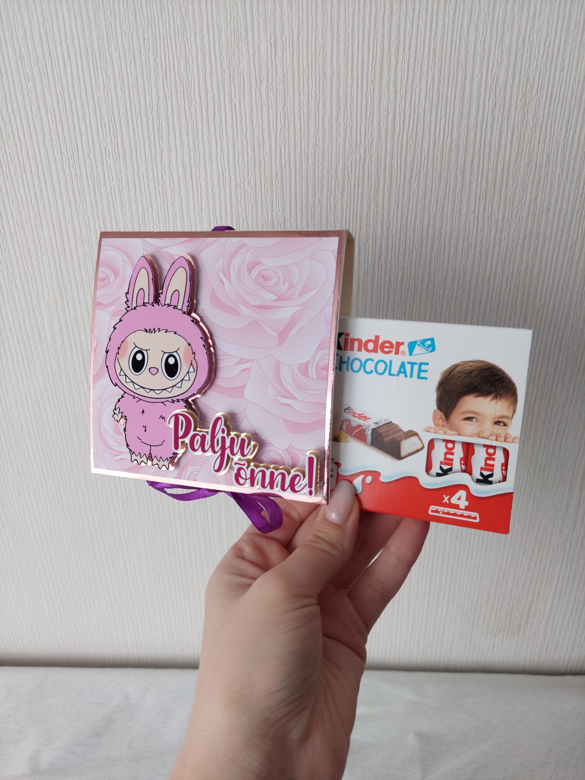 Käsitöökaart kinder šokolaadiga "Draakonibeebi" - Image 3