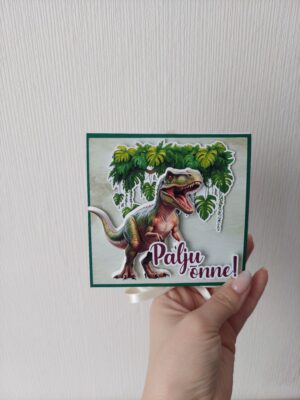 Käsitöökaart šokolaadiga "Dinosaurused"