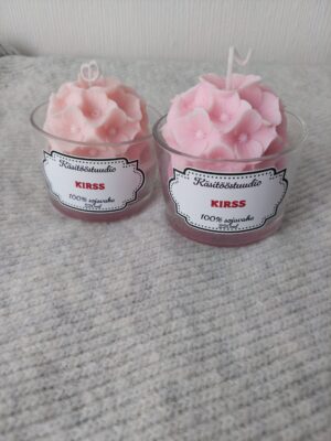 Sojavahast käsitääküünal Kirss