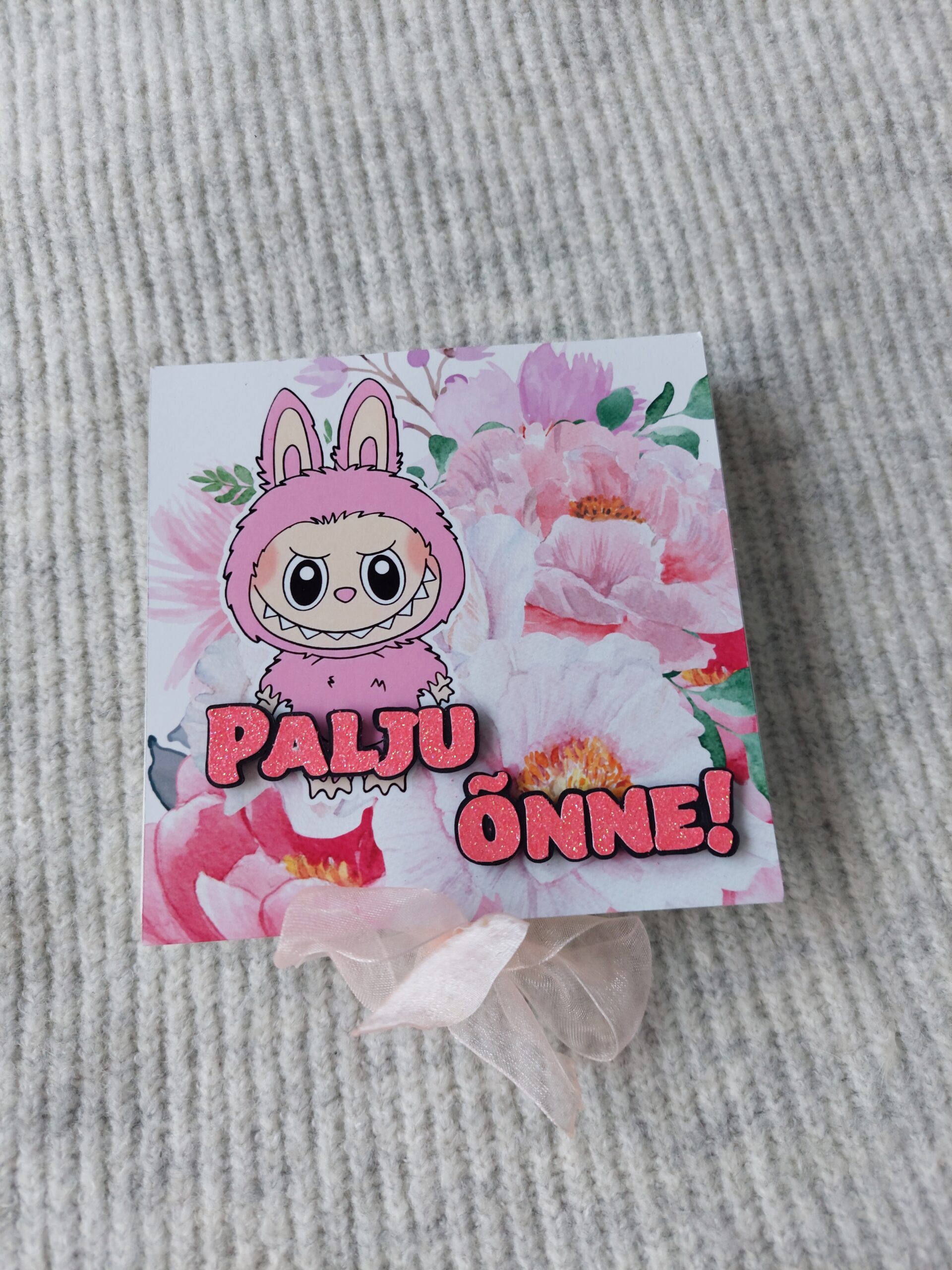 Käsitöökaart kinder šokolaadiga "Labubu" - Image 2