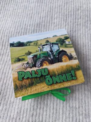 Käsitöökaart kinder šokolaadiga "Traktor"