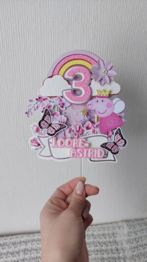 Raputatava pildiga koogitopper "Peppa"