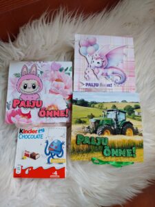 Käsitöökaart kinder šokolaadiga "Labubu"