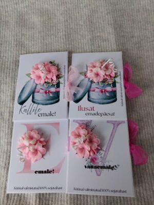 Emadepäevaks küünlaga kaart.